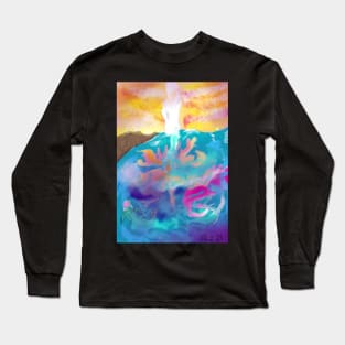 Spirit of the Ocean During a Honeysuckle Sunset Long Sleeve T-Shirt